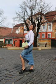 Зелена змийска чанта Gia