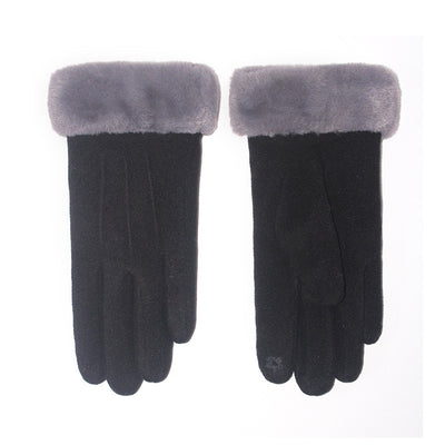Топли черни ръкавици