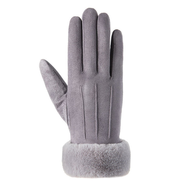 Топли сиви ръкавици