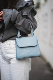 Синя змийска чанта Gia