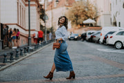 Змийска кафява чанта Carolina