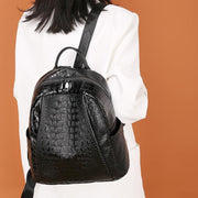 Rucsac negru crocodil Gaia - TIARA CONCEPT STORE